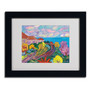 Trademark Manor Shadian "Winding Path by Ocean" Art, White Matte W/Black Frame, 11" x 14" (65dcfa5de8837636b11a3405_ud)