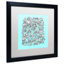 Trademark Carla Martell "Lovely Little Animals" Art, White Matte W/Black Frame, 16" x 16" (65dcfa69e8837636b11a342f_ud)