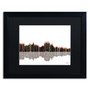 Trademark Fine Art ''Augusta Maine Skyline'' by Marlene Watson 16" x 20" Black Matted Black Frame (MW0042-B1620BMF)