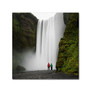 Trademark Fine Art Philippe Sainte-Laudy 'Skogafoss for Two' 14" x 14" Canvas Stretched Art Print (190836324286)