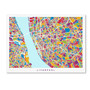 Trademark Fine Art Michael Tompsett 'Liverpool England Street Map 4' 14" x 19" Canvas Stretched (190836020232)
