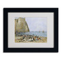 Trademark Eugene Boudin "Washerwomen on the Beach" Art, White Matte W/Black Frame, 11" x 14" (65dcfafbe8837636b11a36c9_ud)