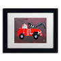 Trademark Fine Art ''Tow Truck'' by Design Turnpike 11" x 14" White Matted Black Frame (ALI1287-B1114MF)