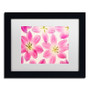 Trademark Fine Art Cora Niele 'Cerise Pink Tulips' 11" x 14" Matted Framed (190836256921)