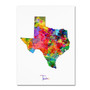 Trademark Fine Art ''Texas Map'' by Michael Tompsett 18" x 24" Canvas Art (MT0673-C1824GG)