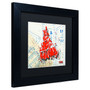Trademark Roderick Stevens "Shoulder Dress Red n White" Art, Black Matte W/Black Frame, 11" x 11" (65dcfb2ae8837636b11a37a3_ud)