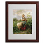 Trademark Johann Hofner "The Shepherdess 1866" Art, White Matte With Wood Frame, 16" x 20" (65dcfb37e8837636b11a37ef_ud)