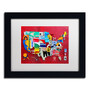 Trademark Fine Art ''License Plate Map Miniature'' by Design Turnpike 11" x 14" White Matted Black Frame (ALI1257-B1114MF)