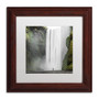 Trademark Fine Art Philippe Sainte-Laudy 'Alone at Skogafoss' 11" x 11" Matted Framed Art Print (190836281947)
