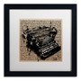 Trademark Fine Art Roderick Stevens 'Three-Quarter Typewriter' 16 x 16 (RS989-B1616MF)
