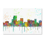 Trademark Fine Art Marlene Watson 'Parsippany New Jersey Skyline Mclr-1' 12" x 19" Canvas Stretched (190836208647)
