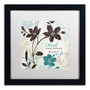 Trademark Fine Art Lisa Audit 'Botanical Touch Quote I' 16 x 16 Framed Art Print (WAP0174-B1616MF)