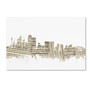 Trademark Fine Art ''Sydney Australia Skyline Sheet Music'' by Michael Tompsett 12" x 19" Canvas Art (MT0847-C1219GG)