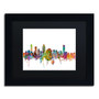 Trademark Fine Art ''Montreal Canada Skyline'' by Michael Tompsett 11" x 14"Black Frame (MT0777-B1114BMF)