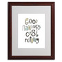 Trademark Megan Romo "Good Manners III" Art, White Matte W/Wood Frame, 16" x 20" (65dcfbe2e8837636b11a3b00_ud)