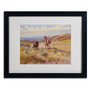 Trademark Charles Russell "Spearing a Buffalo 1925" Art, White Matte With Black Frame, 16" x 20" (65dcfbece8837636b11a3b25_ud)