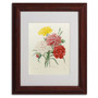 Trademark Joseph Redoute "Carnations from Choix" Art, White Matte With Wood Frame, 11" x 14" (65dcfc06e8837636b11a3ba4_ud)