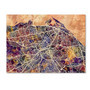 Trademark Fine Art Michael Tompsett 'Edinburgh Street Map' 14" x 19" Canvas Stretched (190836021192)