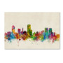 Trademark Fine Art ''Wellington New Zealand Skyline'' by Michael Tompsett 30" x 47" Canvas Art (MT0610-C3047GG)