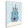 Trademark Carla Martell "Christmas Snow Cat" Gallery-Wrapped Canvas Art, 14" x 19" (65dcfc2ae8837636b11a3c5a_ud)