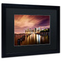 Trademark David Ayash "Brooklyn Bridge Park and... - V" Art, Black Matte W/Black Frame, 16" x 20" (65dcfc35e8837636b11a3ca0_ud)