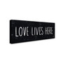 Trademark Michael Mullan "Love Lives Here" Gallery-Wrapped Canvas Art, 8" x 19" (65dcfcade8837636b11a3eb6_ud)