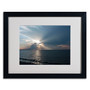 Trademark Kurt Shaffer "Waiting for Sunset" Art, White Matte W/Black Frame, 16" x 20" (65dcfcc8e8837636b11a3f52_ud)