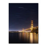 Trademark Fine Art ''Golden Gate and Stars'' by Moises Levy 35" x 47" Canvas Art (ALI1111-C3547GG)