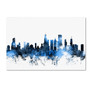 Trademark Fine Art ''Chicago Illinois Skyline II'' by Michael Tompsett 16" x 24" Canvas Art (MT0621-C1624GG)