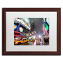 Trademark Fine Art ''42nd. Street'' by David Ayash 16" x 20" White Matted Wood Frame (MA0625-W1620MF)
