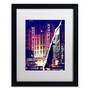 Trademark Fine Art ''Times Square Theater District'' by Philippe Hugonnard 16" x 20" White Matted Black Frame (PH0089-B1620MF)