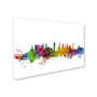Trademark Michael Tompsett "Glasgow Scotland Skyline II" Gallery-Wrapped Canvas Art, 16" x 24" (65dcfdc7e8837636b11a43b3_ud)