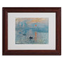 Trademark Claude Monet "Impression Sunrise" Art, White Matte With Wood Frame, 11" x 14" (65dcfdd3e8837636b11a43ee_ud)