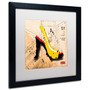 Trademark Roderick Stevens "Suede Heel Yellow" Art, White Matte With Black Frame, 16" x 16" (65dcfdd8e8837636b11a4432_ud)