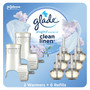 Glade PlugIns Scented Oil & Holders, Clean Linen, 0.67 Oz., 8/Pack  (313803)