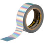 Scotch® Expressions Washi Tape, 0.59" x 7.63 yds., Iridescent White Design (C714-WHT)