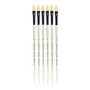 Robert Simmons Simply Simmons Long Handle Brushes 6 bristle flat [Pack of 6] (PK6-255144006)