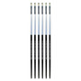 Dynasty Black Silver Filbert Long Handle 4, 6/Pack (PK6-32861)