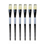 Dynasty Black Silver Stroke Short Handle 3/4, 6/Pack (PK6-32801)