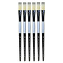 Dynasty Black Silver Stroke Short Handle 1/2, Pack of 6 (PK6-32800)