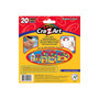 Cra-Z-Art Washable Markers, Broad Point, Assorted Colors, 20/Pack (44402WM-20)