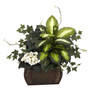 Nearly Natural 6684 African Violet and Ivy Desk Top Plant in Decorative Vase (65dd055ce8837636b11a7e56_ud)