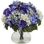 Nearly Natural 1387-BP Hydrangea with Vase Large Blue & Purple (65dd0568e8837636b11a7eb0_ud)