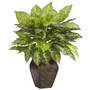 Nearly Natural 6676 Dieffenbachia Desk Top Silk Plant in Decorative Vase (65dd057ee8837636b11a7f66_ud)