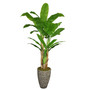 Vintage Home 86" Banana Tree With Real Touch Leaves in 16" Fiberstone Planter (65dd0596e8837636b11a804e_ud)