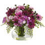 Nearly Natural 1353-PK Large Mixed Daisy Arrangement, Pink (65dd05ade8837636b11a8106_ud)