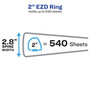 Avery Durable 2" 3-Ring View Binders, EZD Ring, White 12/Pack (09501)