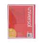 Slash-Cut Pockets for 3-Ring Binders, Disk Pocket, Red, 10/Pack (UNV61683)