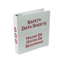 Accuform Safety Data Sheets 2 1/2" 3-Ring  Non-View Binder, Red/White (SBZRS634)
