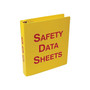 Accuform Safety Data Sheets 2 1/2" 3-Ring Non-View Binder, Red/Yellow (ZRS642)